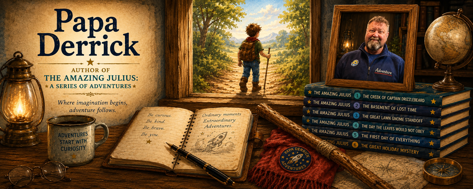 About Papa Derrick — Author of The Amazing Julius: A Series of Adventures. Where imagination begins, adventure follows.