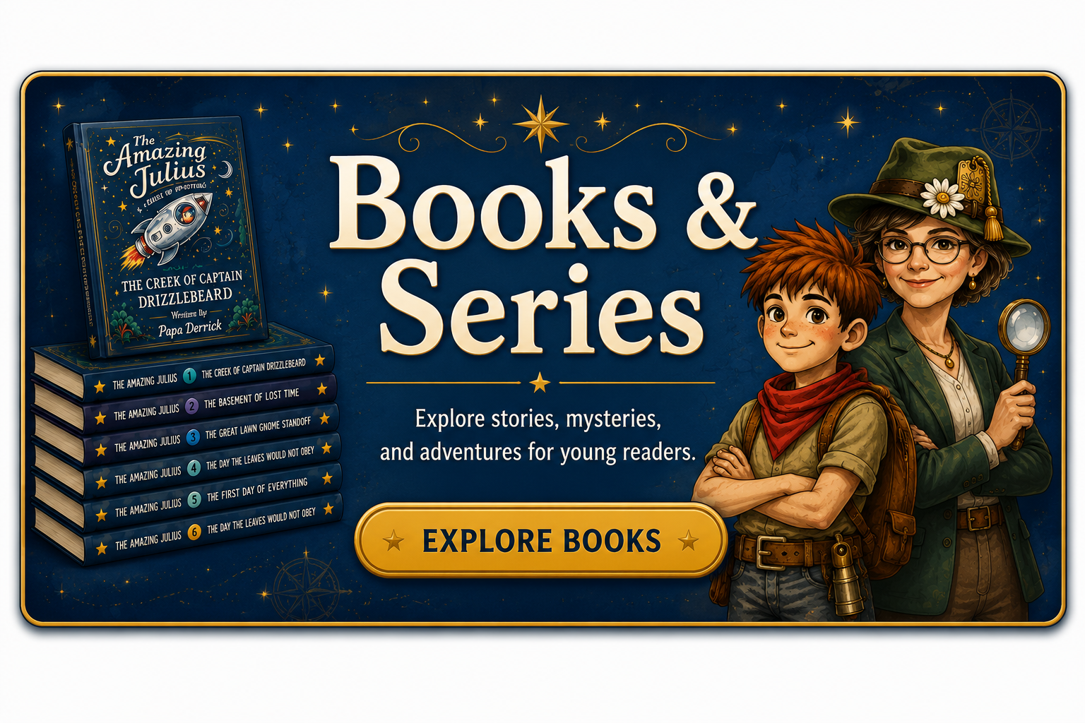 Books & Series — Explore stories, mysteries, and adventures for young readers