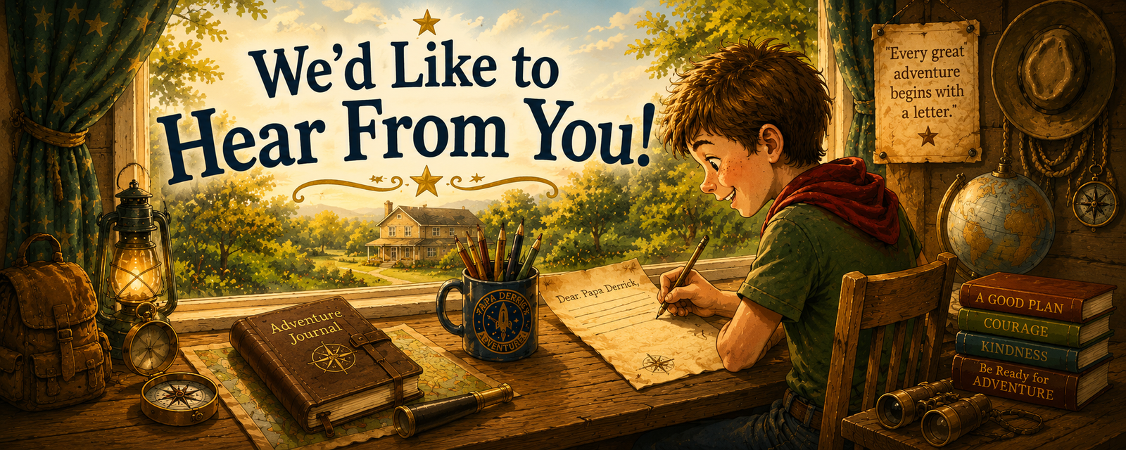 We'd Like to Hear From You — Every great adventure begins with a letter.
