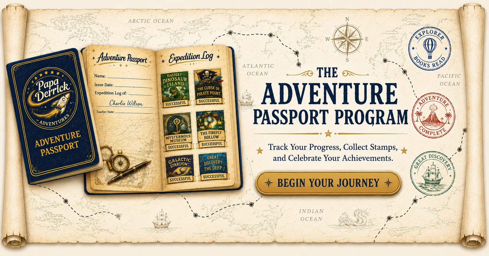 The Adventure Passport Program — Track your progress, collect stamps, and celebrate your achievements